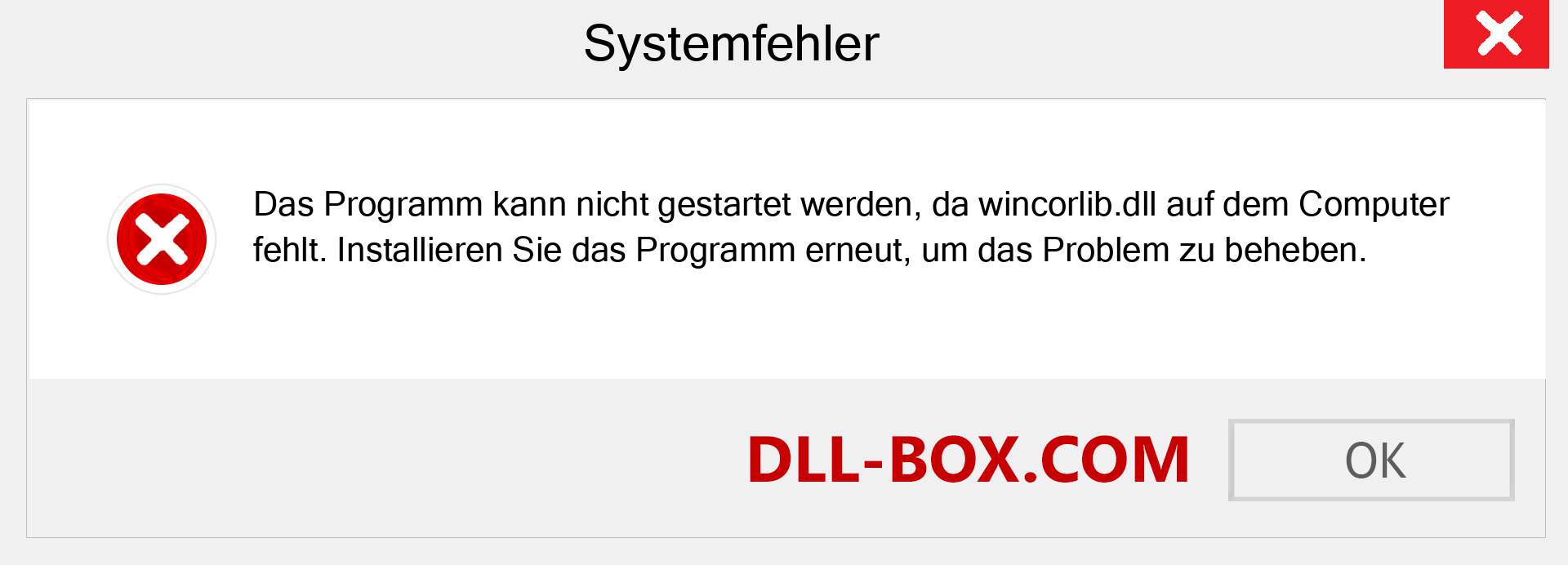 wincorlib.dll-Datei fehlt?. Download für Windows 7, 8, 10 - Fix wincorlib dll Missing Error unter Windows, Fotos, Bildern